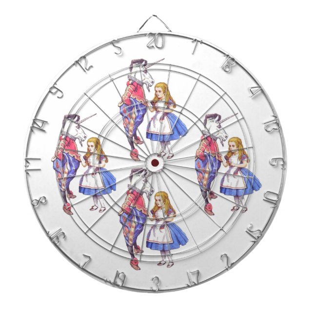 Alice im Wunderlandu. UnicornDartboard Dartscheibe (vorne)