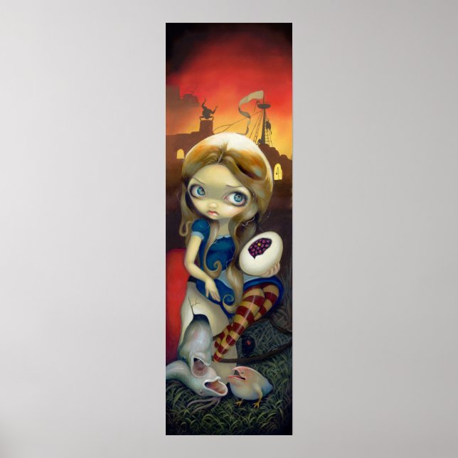 Alice in einem Brueghel Vision ART PRINT Wonderlan Poster (Vorne)