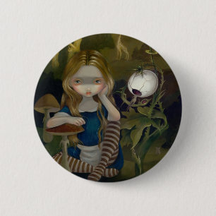 "Alice in einer Bosch Landschaft" Knopf Button