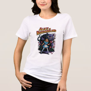 Alice in Nightmareland - Dunkler Cartoon Tri-Blend Shirt