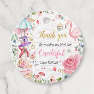 Alice in Onederland 1. Geburtstag Mad Tea Party Geschenkanhänger