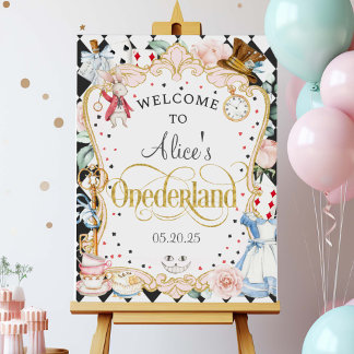 Alice in Onederland, das Begrüßungszeichen von 1.  Poster