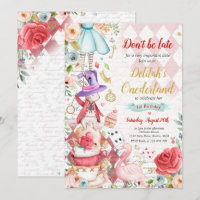 Alice in ONEderland Geburtstag Whimsical Tea Party