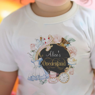 Alice in Onederland, Mädchen 1. Geburtstag Baby T- Baby T-shirt