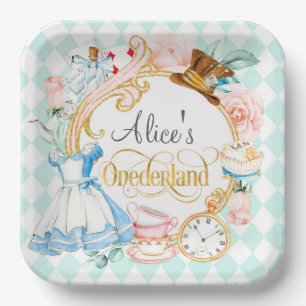 Alice in Onederland verrückter Hassentee Party Geb Pappteller