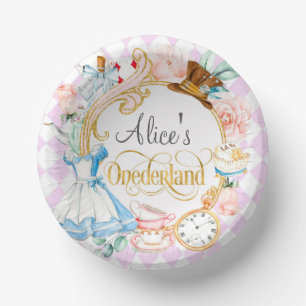 Alice in Onederland verrückter Hassentee Party Geb Pappteller