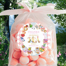 Alice in Wonderland 5th birthday Thank You Sticker