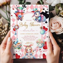 Alice in Wonderland Baby Shower Einladung