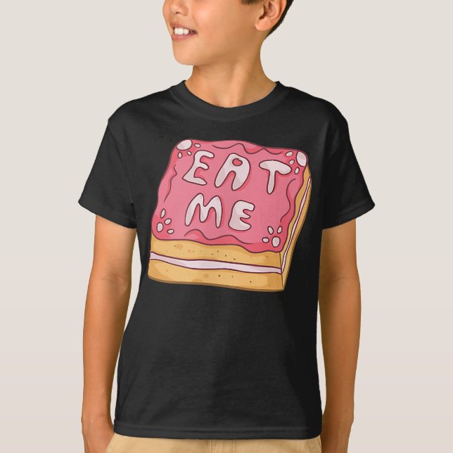 Alice In Wonderland - Mangez-Moi - T-Shirt De Gâte (Devant)