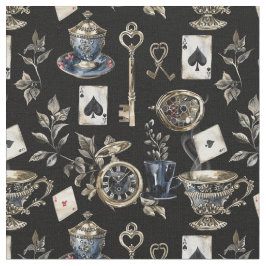 Alice in Wonderland Pattern Fabric Stoff