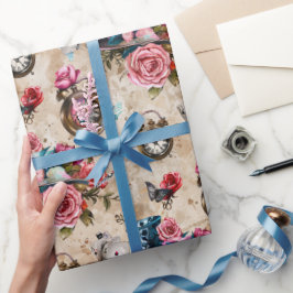 Alice in Wonderland Pattern Geschenkpapier