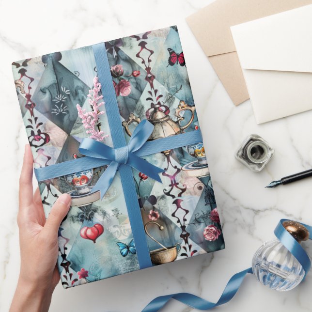 Alice in Wonderland Pattern Geschenkpapier (Schenken)