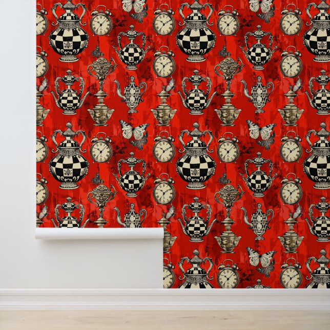 Alice in Wonderland Pattern Tapete (Anwendung)