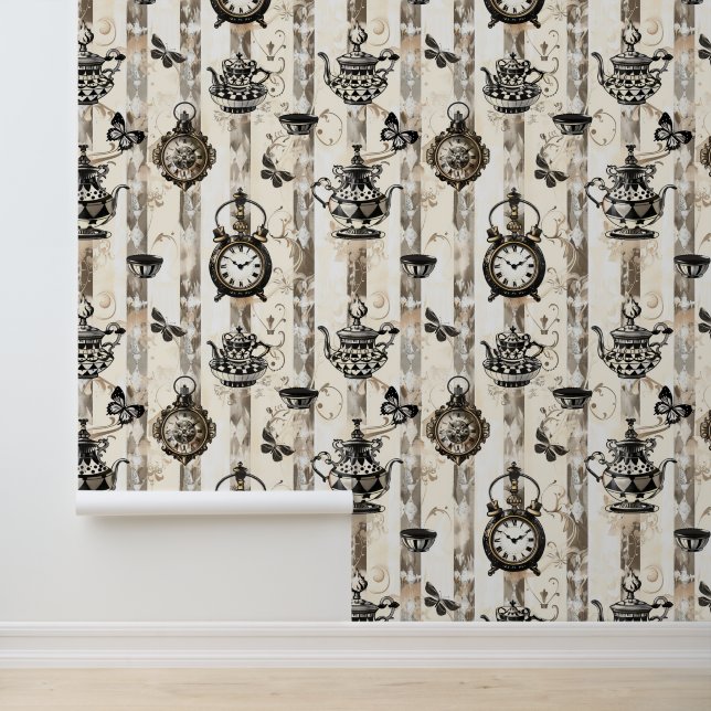 Alice in Wonderland Pattern Tapete (Anwendung)