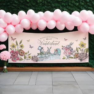 Alice In Wonderland Vintage Chic Storybook Wedding Banner