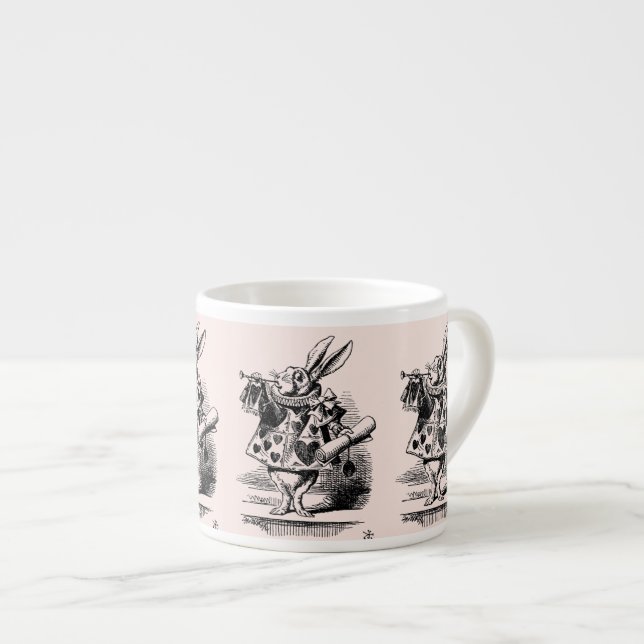 Alice in Wonderland – White Rabbit – Kaninchen Espressotasse (Vorderseite Rechts)