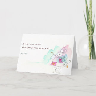 Alice in Wonderland, White Rabbit, Lewis Carroll Karte