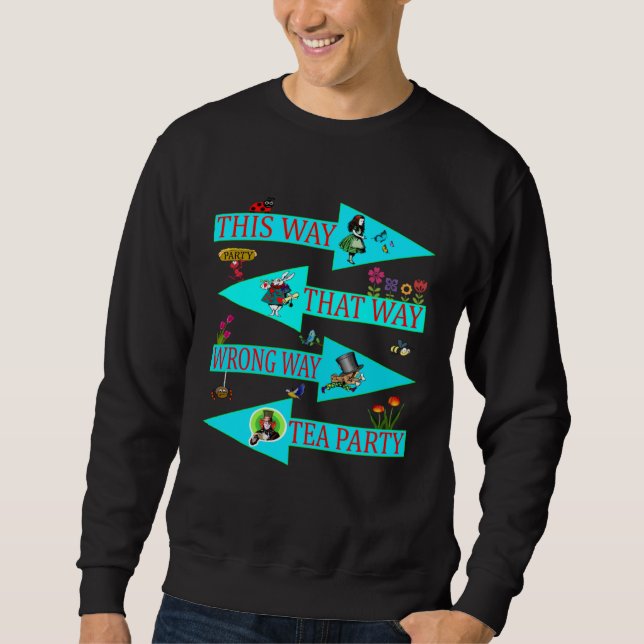 Alice in Wonderland White Rabbit Men Women Kids Te Sweatshirt (Vorderseite)