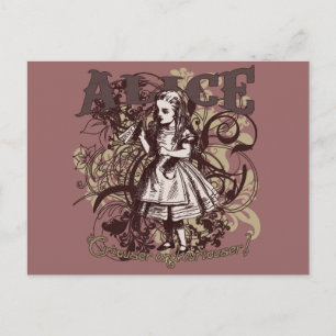Alice Karneval Stil Postkarte