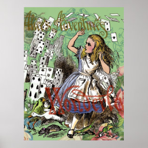 Alice Karten Wunderland Hutmacher Kaninchen Poster