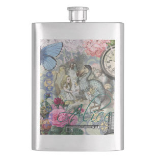 Alice Klassisches Wunderland Dodo Tenniel Kunst Flachmann