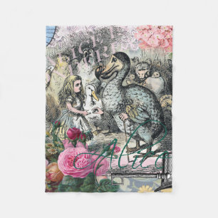 Alice Klassisches Wunderland Dodo Tenniel Kunst Fleecedecke