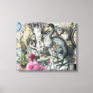 Alice Klassisches Wunderland Dodo Tenniel Kunst Leinwanddruck