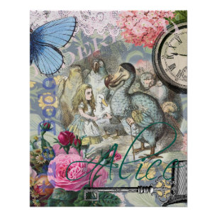 Alice Klassisches Wunderland Dodo Tenniel Kunst Poster