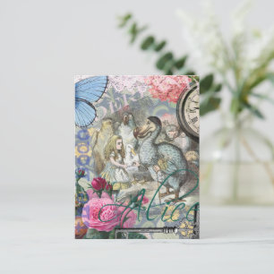 Alice Klassisches Wunderland Dodo Tenniel Kunst Postkarte