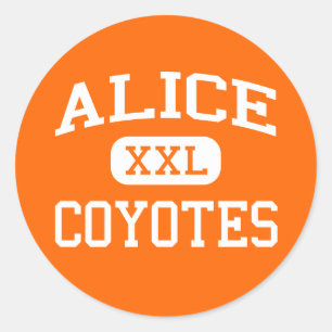 Alice - Kojoten - Highschool Alices - Alice Texas Runder Aufkleber