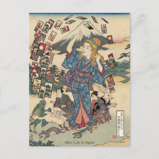 Alice Lost in Japan | Ukiyo-e Floating Wonderland Postkarte