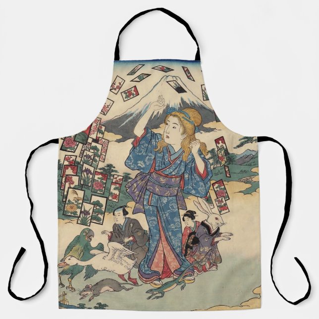 Alice Lost in Japan | Ukiyo-e Floating Wonderland Schürze (Vorderseite)