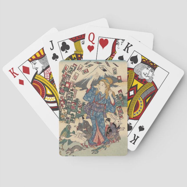 Alice Lost in Japan | Ukiyo-e Floating Wonderland Spielkarten (Rückseite)