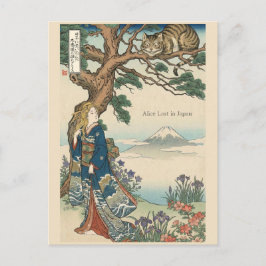Alice Lost in Japan | Ukiyo-e Mad Journey Postkarte