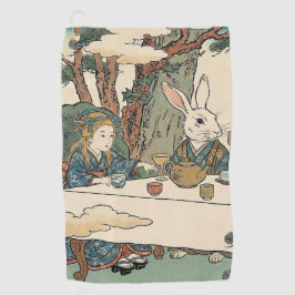 Alice Lost in Japan | Ukiyo-e Mad Tea Party Golfhandtuch
