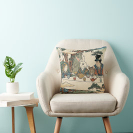 Alice Lost in Japan | Ukiyo-e Mad Tea Party Kissen