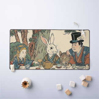 Alice Lost in Japan | Ukiyo-e Mad Tea Party Schreibtischunterlage