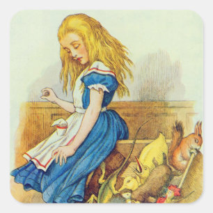 Alice macht Jury-Box Quadratischer Aufkleber