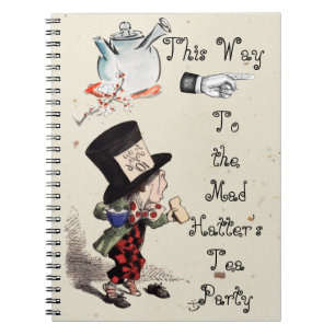 Alice - Mad Hatter Tea Party 1865 Notizblock