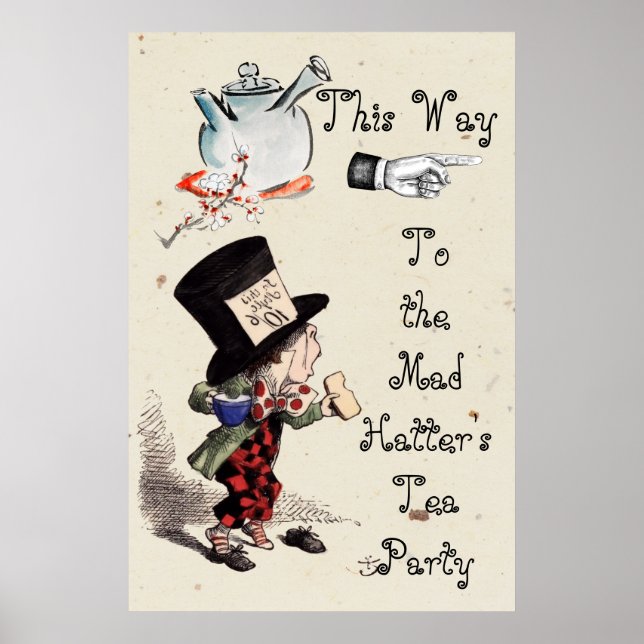 Alice - Mad Hatter Tea Party 1865 Poster (Vorne)