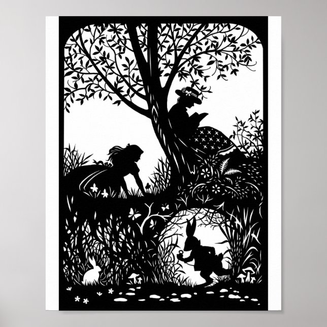 Alice mit dem Kaninchen-Poster Poster (Vorne)