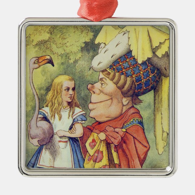 Alice mit der Herzogin Silbernes Ornament (Vorne)