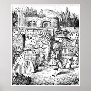 Alice mit der Roten Königin Poster