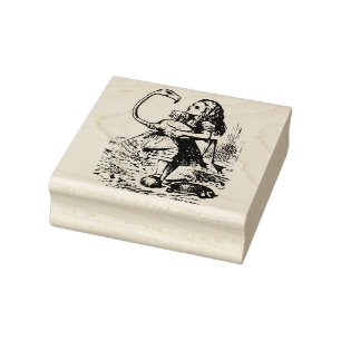 Alice mit einem Flamingo Gummistempel