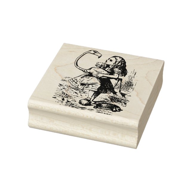 Alice mit einem Flamingo Gummistempel (Stempel)