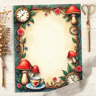 Alice Mushrooms Teacups und Uhrenhandbuch