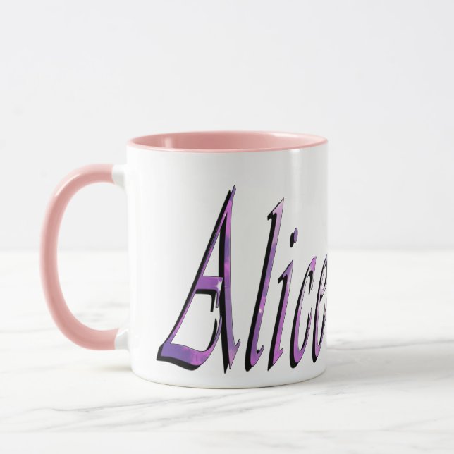 Alice, Name, Logo, Combo-Kaffee-Tasse Tasse (Links)