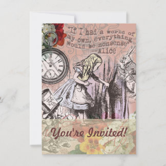 Alice-Nonsens-Vorhang Einladung