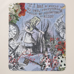 Alice Nonsense Vorhang Wunderland - Blau Sherpadecke