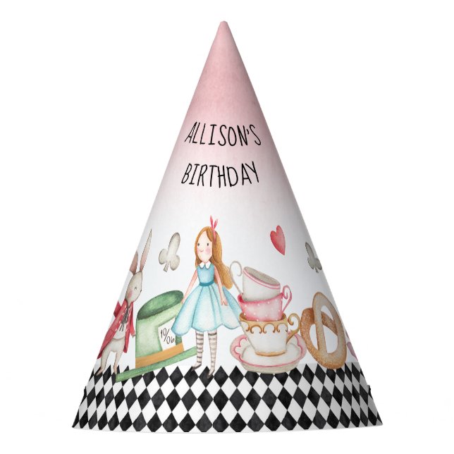 Alice Onederland Mad Tea Party Girl Partyhütchen (Vorderseite)